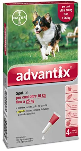 1 PZ Di BAYER ADVANTIX SPOT ON CANI KG. 10-25