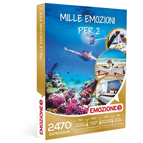 Emozione3 - Mille Emozioni Per 2 - 2470 Attività Multitematiche a Scelta Tra Soggiorni, Cene e Attività Sportive, Cofanetto Regalo, Multiattività