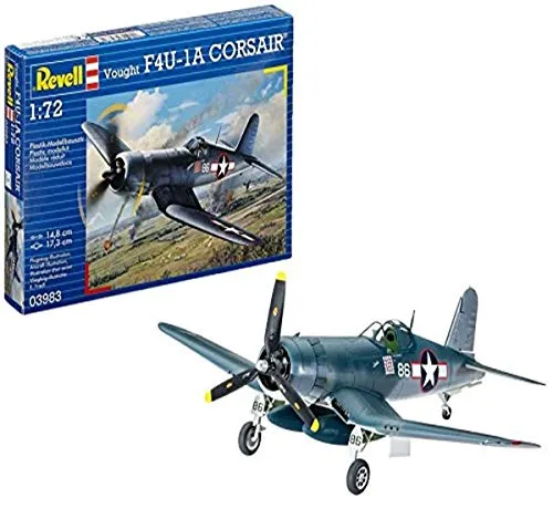 Revell- Vought F4U-1D Corsair Modellino, Scala 1:72, Multicolore, 03983