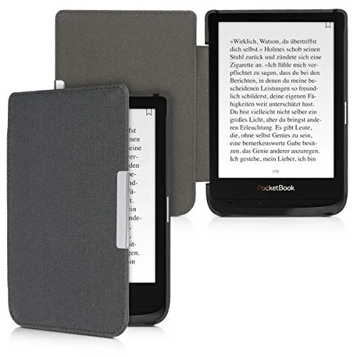 kwmobile Cover Compatibile con Pocketbook Touch Lux 4/Basic Lux 2/Touch HD 3 - Custodia a Libro per eReader - Copertina Protettiva Flip Case - Protezione per e-Book Reader
