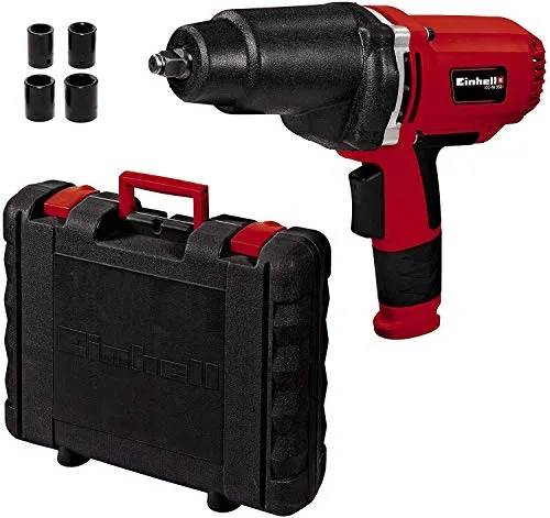 Einhell CC-IW 950 Avvitatore ad impulsi (tensione 230-240 V, potenza 950 W, giri min. 2300, torsione max 450 Nm, attacco quadro da 1/2", incl. 4 bussole e valigetta)