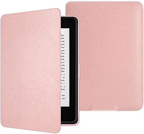 MoKo Custodia Compatibile con Kindle Paperwhite 2012/2013/2015/2016 Versione, con Auto Sveglia/Sonno per Tutte Le Generazioni di Paperwhite Fino a 2018(Non Adatto per Paperwhite 10a 2018), Oro Rosa