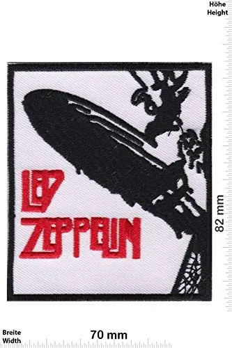 SigitasTrading LED Zeppelin Mothership White Distintivo Ricamato Applicazioni Il Ferro sulla Toppa Patch Accessorio