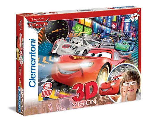 Clementoni Cars Puzzle 3D Vision, 104 Pezzi, 20044