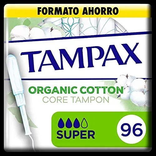 Tampax Cotton Protection Super con applicatore tamponi di cotone organico 96 pezzi 1000 g