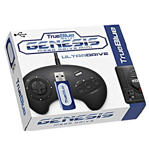 BOROK True Blue Mini Ultradrive Pack per Mega Drive Mini, Genesis Mini, Genesis, 813 Giochi in Totale