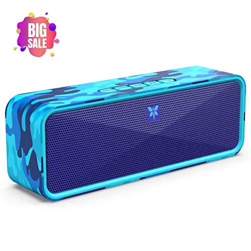 Altoparlante Bluetooth Portatile 5.0, Axloie Speaker Wireless Cassa Senza Fili con Microfono Vivavoce Ingresso Aux/Chiavetta USB/Scheda TF 12 Ore di Aotonomia Bassi Potenti per Feste, Viaggi