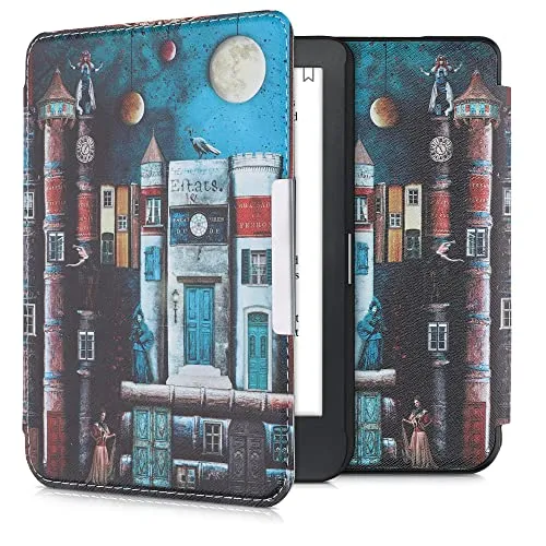 kwmobile Custodia eReader Compatibile con Kobo Clara HD Cover - eBook Reader Flip Case - multicolore - Città di Libri