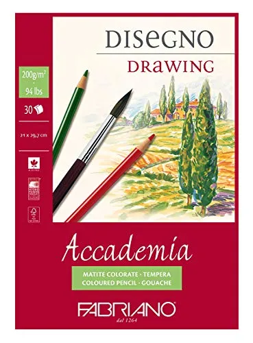 Fabriano Accademi Dess carta da disegno A4 21 x 29,7 cm bianco