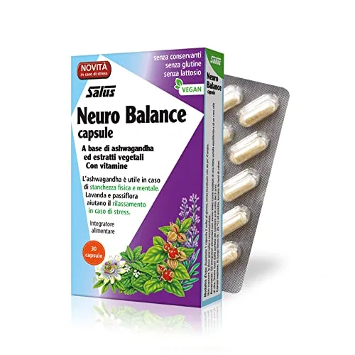 Salus Neuro Balance - Integratore Alimentare in caso di stress e per la stanchezza mentale- 30 capsule