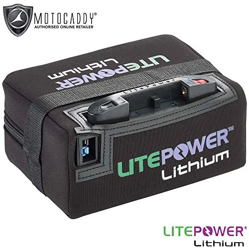 Motocaddy Litepower Universale 18 Foro Litio Golf Batteria & Caricabatterie + Gratis Borsa