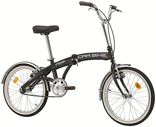 Cicli Cinzia Bicicletta 20" Pieghevole Carbike, Senza Cambio, Nero Opaco, Uomo