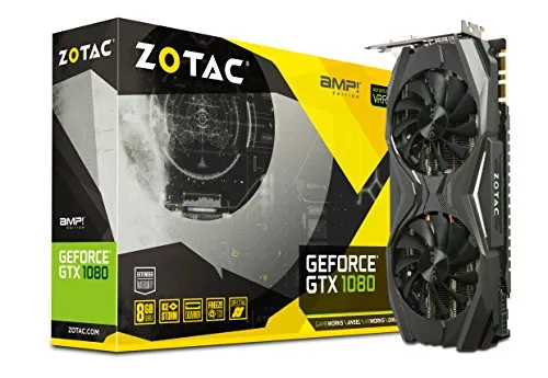 ZOTAC GeForce GTX 1080 8GB AMP! Edition ZT-P10800C-10PThree DP + HDMI + DVI Scheda Video Gaming VR Ready