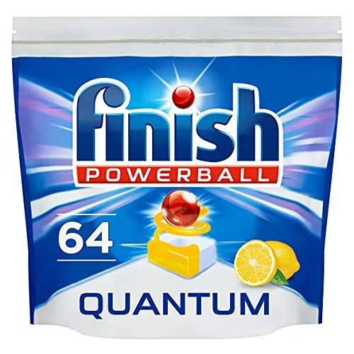 Finish - Pastiglie per lavastoviglie Finish Quantum Powerball, al limone
