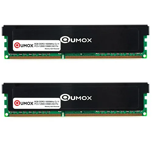 QUMOX 16GB (2x 8GB) DDR3 PC3-12800 1600MHz 1600 (240 PIN) DIMM MEMORIA