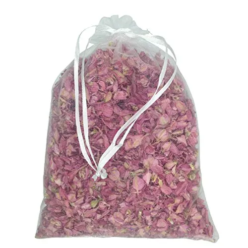 Petali secchi di Delphinium, naturali, biodegradabili, ideali per confetti da matrimonio, Raspberry Pink, 1 l