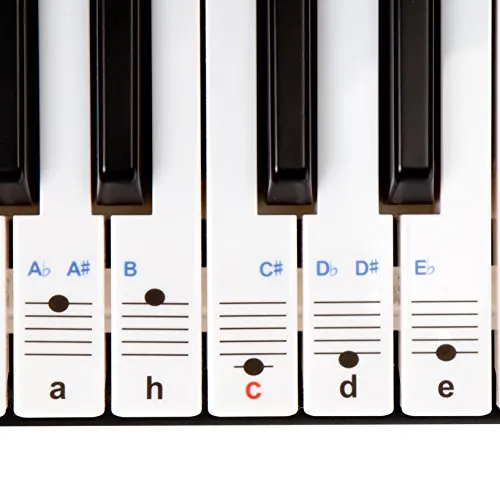 Trasparente, ablösbare Keysies adesivi per la per pianoforte e istruzioni Keyboard Tastiera – con pratica.