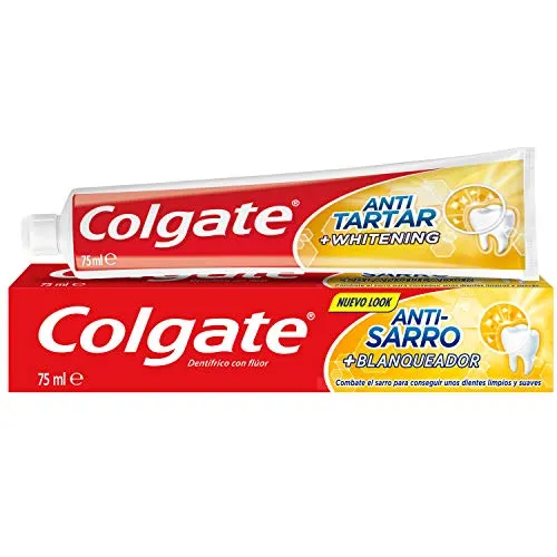 Colgate - Dentifricio Anti-Tartar +Whitening, Aiuta a combattere il Tartro per Denti Bianchi e Lisci - 75 ml