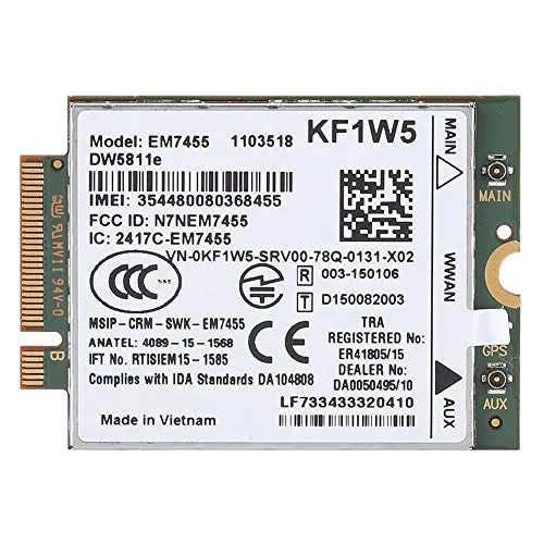 Kafuty EM7455 4G Module - 52 Pin M.2 PCIe USB 3.0 USB 2.0 Scheda di Rete 4G LTE WWAN NGFF - 42 x 30 x 2,3 mm
