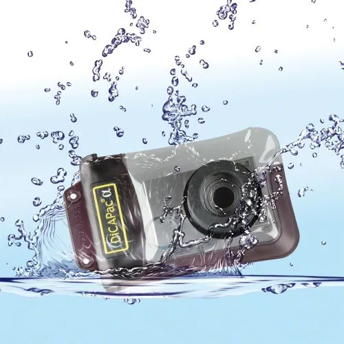 Dicapac WP-310 Custodia Waterproof per Fotocamere Digitali, Tenuta Stagna Fino a 10 metri, Lenti in Policarbonato con Protezione UV, Zoom Sempre Utilizzabile, Autogalleggiante