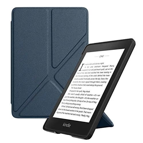 MoKo Kindle Paperwhite E-reader (10a Generazione, 2018 Rilascio) Case, Custodia Origami Verticale per Amazon Kindle Paperwhite 2018(Con Auto Sonno/Sveglia) - Indaco