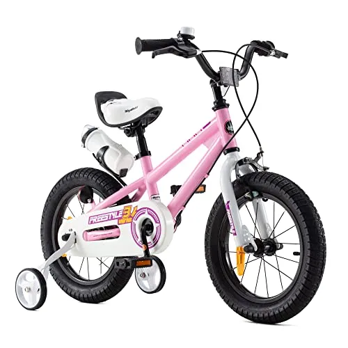 RoyalBaby bicicletta per bambini ragazza ragazzo Freestyle BMX bicicletta bambini bici per bambini 14 pollici rosa