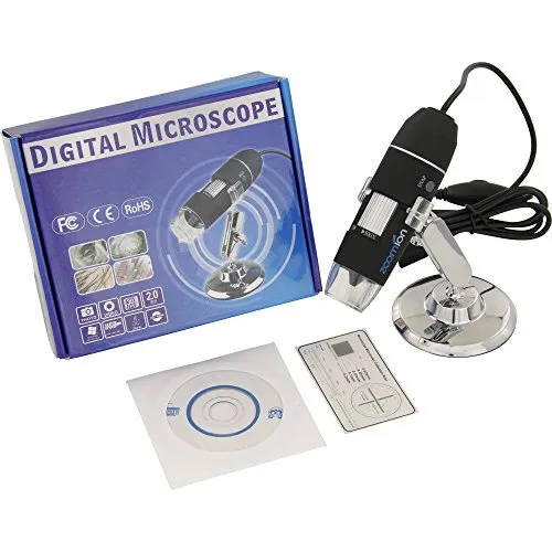 Zoomion USB Microscopio Micron 50x-500x per bambini da 10 anni e adulti - microscopio digitale portatile con illuminazione a LED