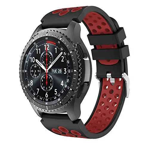 Syxinn Compatibile con Cinturino Gear S3 Frontier/Classic/Galaxy Watch 46mm Cinturino, Braccialetto di Ricambio in Silicone Sportivo Cinturino per Gear S3/Moto 360 2nd Gen 46mm