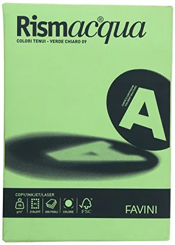 Favini A66P304 Carta Colorata Rismacqua, green