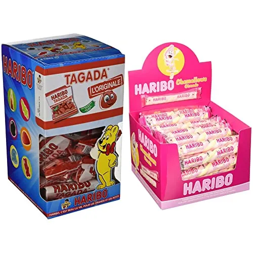 Haribo Caramelle Incartate Mini Tagada - 30 pezzi da 30g & Caramelle Incartate Chamallows Girondo (Torciglione Inc.)