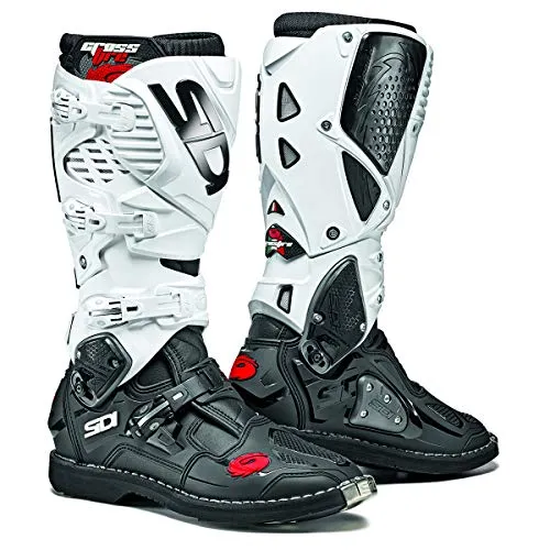 SIDI Crossfire 3 Srs 000MMFIRE3SRS Stivali Moto, Uomo, 46 EU, Nero Bianco