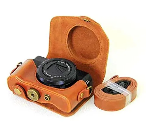 Hihouse - Custodia per fotocamera, stile vintage, minimalista, impermeabile, in pelle, per Canon G7X/G7XII/G7X Mark II