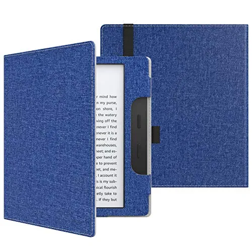 MoKo Case Compatible Con Nuovo Kindle Oasis (solo 9ª e 10ª Generazione, modello 2017 e 2019), Sottile Supporto Cover Custodia con Funzione Auto Sveglia/Sonno - Denim Indaco