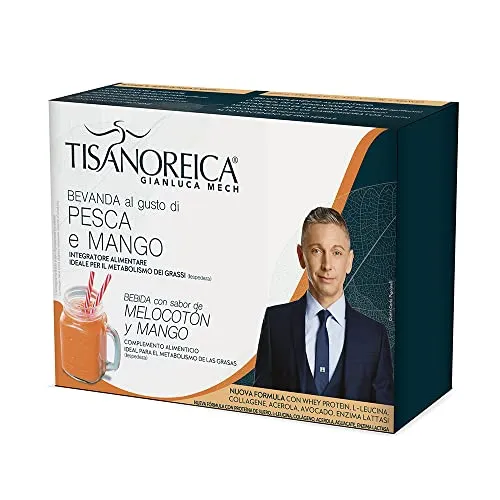 Gianluca Mech - Bevanda Proteica Gluten Free al Gusto Pesca e Mango, Integratore alimentare - 116gr