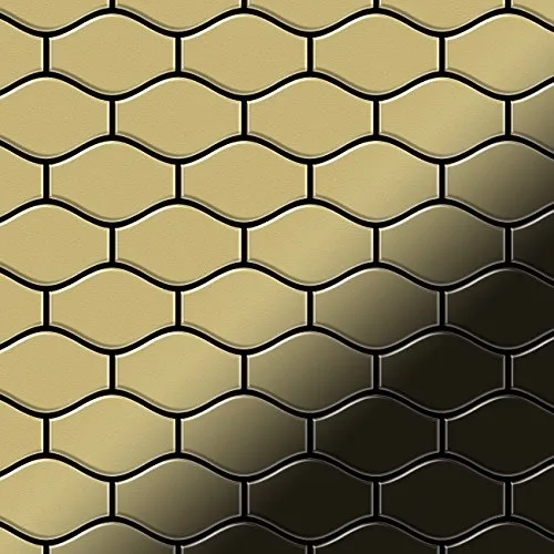Mosaico metallo solido Ottone laminato oro spesso 1,6 mm ALLOY Karma-BM disegnato da Karim Rashid