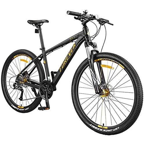 XRQ Mountain Bike 27 velocità 27,5 Pollici Sospensione Olio Freno a Disco Forcella Posteriore Antiscivolo Bikes Uomini e Donne Adulti off-Road Biciclette Tutto Lega di Alluminio per Mountain Bike