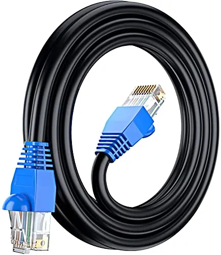 MutecPower Cavo Esterni CAT6 10m, Impermeabile Esterna di Uso-interramento Diretto UTP Cavo di Rete ethernet - 550Mhz, 10 Metro