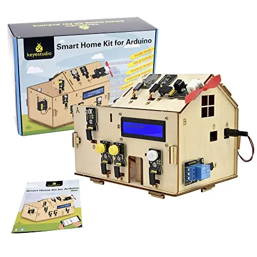 KEYESTUDIO IoT Smart Home Starter Kit per Arduino STEM Set per Imparare Internet of Things, Costruzione Meccanica, ingegneria Elettronica, codice educativo per Bambini, Ragazzi e Adulti