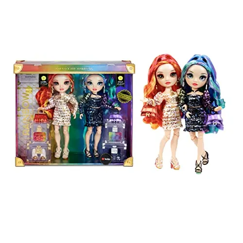 Rainbow High Edizione Speciale Twins Laurel e Holly DE'VIOUS Confezione da 2 - Bambole alla Moda con Vestiti Color Arcobaleno - Include Abiti, Accessori e Altro - da Collezione - età: 6+ Anni