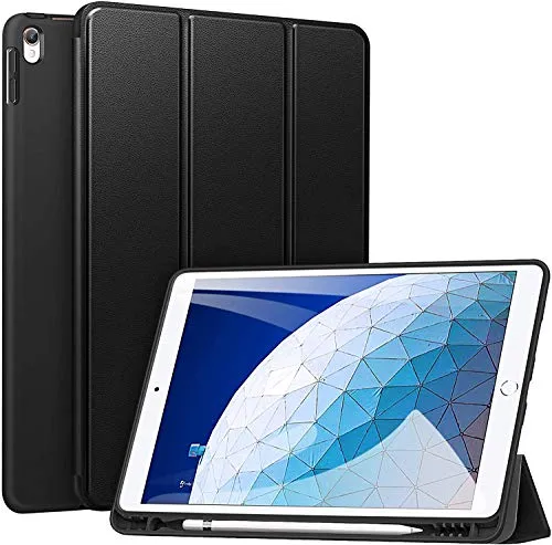 ZtotopCase Custodia per iPad Air 3 10,5 2019 /iPad PRO 10.5 con portamatite, Blocco/sblocco Schermo Automatica per Nuova iPad PRO 10.5 Pollici 2017/2019 Tablet,Nero