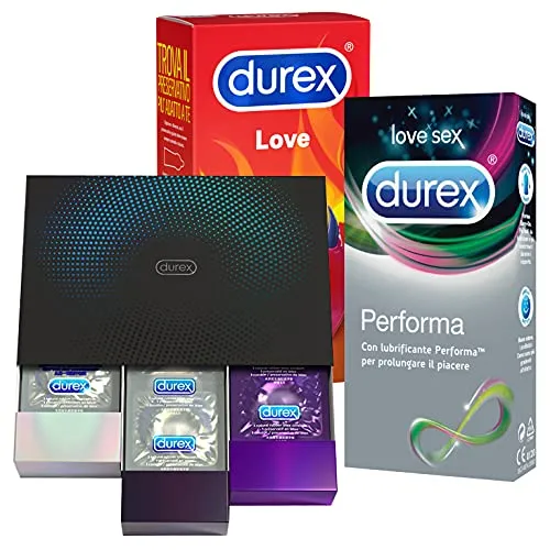 Durex Surprise Me Deluxe 30Pz + Durex Performa 12 Pz & Durex Love 12 Pz | 54 Profilattici