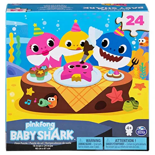 Spin Master Games- Baby Shark Puzzle 24 Pezzi, 46 x 61 cm, Grafiche Assortite, 6054915