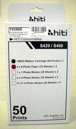 Hiti Images Photopaper 50 A6 10 x 15 cm (A6) Carta fotografica, bianco