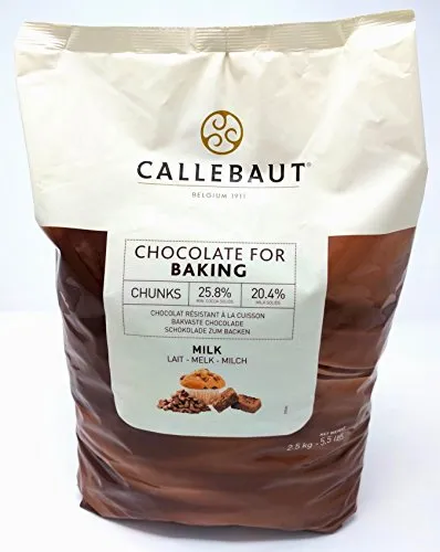 Callebaut - Pezzetti di Cioccolato al Latte per la Cottura al Forno 2,5kg
