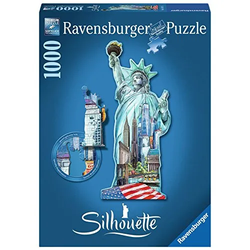 Ravensburger 16151 - Statua della libertà New York Puzzle, Silhouette