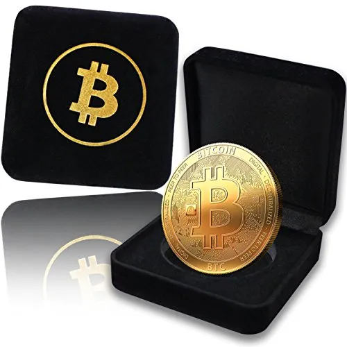 Moneta Fisica Bitcoin rivestita in Oro Puro 24 Carati. Un pregiato Cofanetto per un vero Pezzo da Collezione - Collezione 2018
