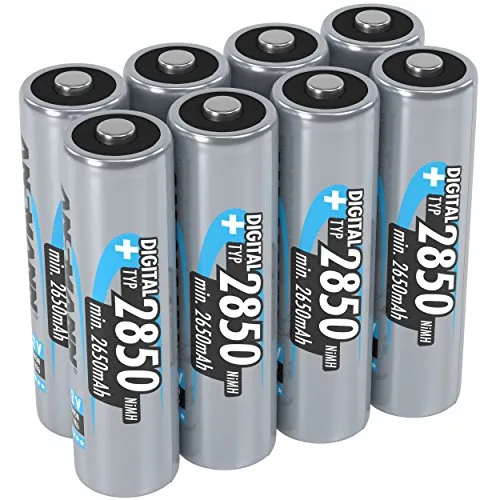 ANSMANN 8x Batterie ricaricabili stilo AA - Tipo 2850 (min. 2650 mAh) 1,2V NiMH - Pila a ricarica veloce - fino a 1000 cicli di ricarica eco-friendly