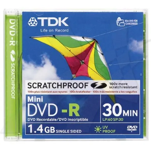 Tdk Mini Dvd-R T18656 8Cm 1.4Gb 30M 5Pz