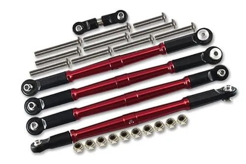 GPM Arrma 1:8 KRATON 6S / Outcast 6S/ Talion 6S BLX/KRATON 6S V5 / Notorious 6S V5 Aggiornamento Parti Aluminium Turnbuckles Tie Rods - 5Pcs Set Red