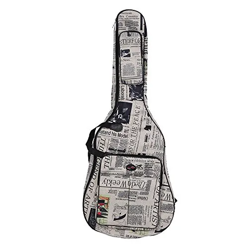 ammoon Custodia Chitarra Impermeabile Panno di Oxford 600D Giornale Style Cinghie Imbottite con Cuciture Doppie per 41Inchs Chitarra Custodia Acustica Chitarra Classica